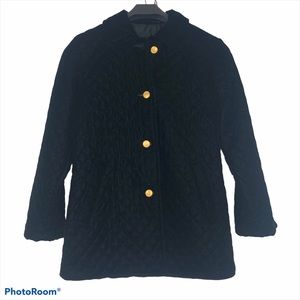 Petite Talbots Quilted Lined Black Jacket